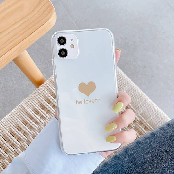 

Heart Pattern Clear Phone Case