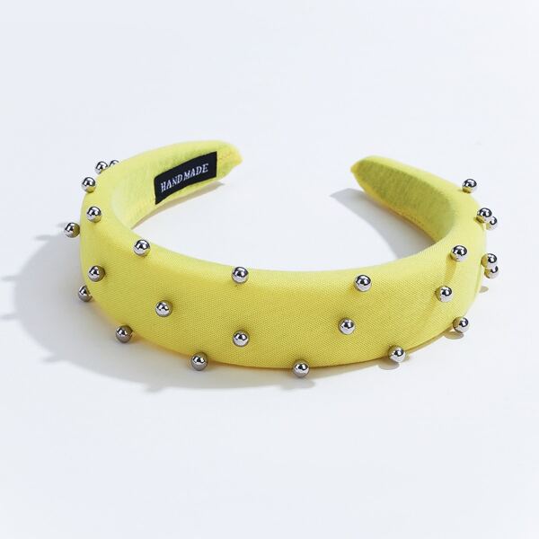 

Bead Decor Hair Hoop, Yellow