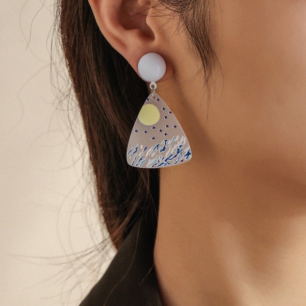 

Geometric Drop Earrings, Multicolor