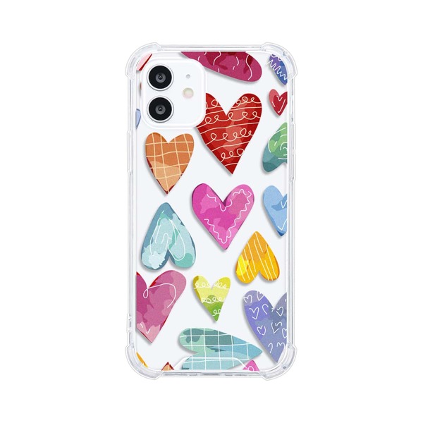 

Heart Pattern Clear Phone Case