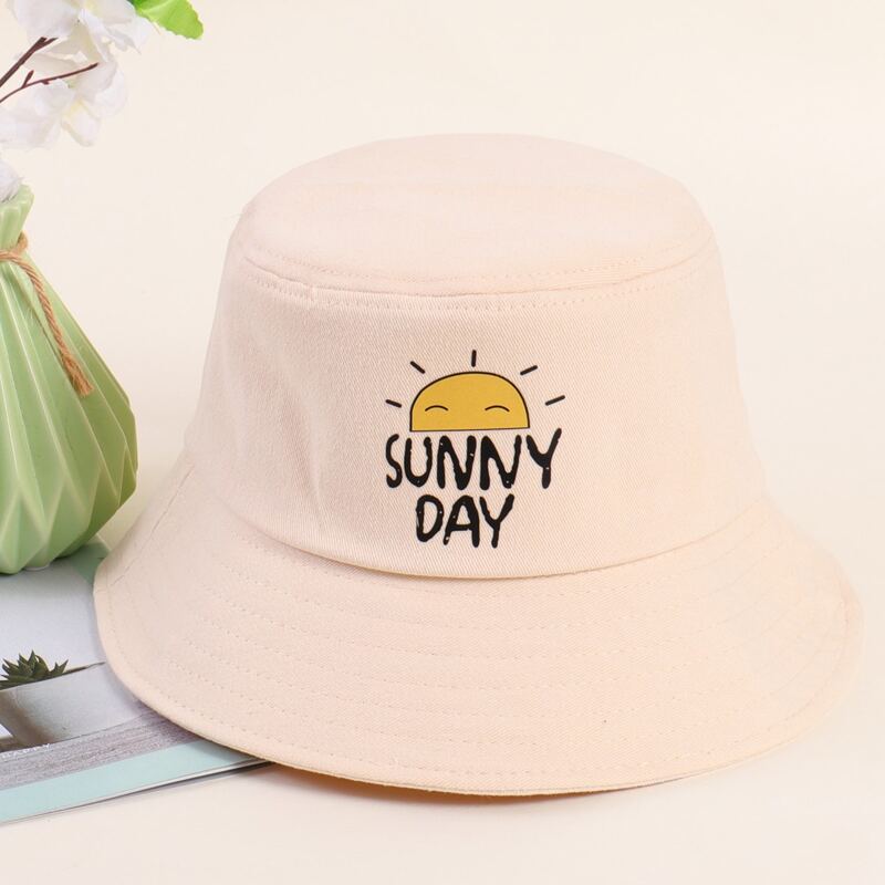 

Sun Print Bucket Hat, Beige