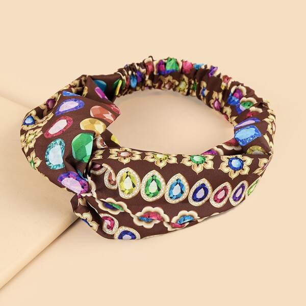 

Gemstone Pattern Hair Band, Multicolor