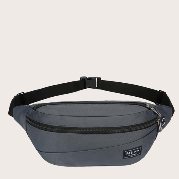 

Zip Front Fanny Pack, Grey