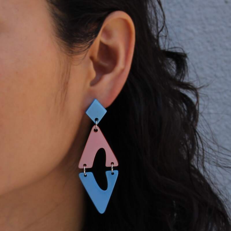 

Geo Drop Earrings, Multicolor