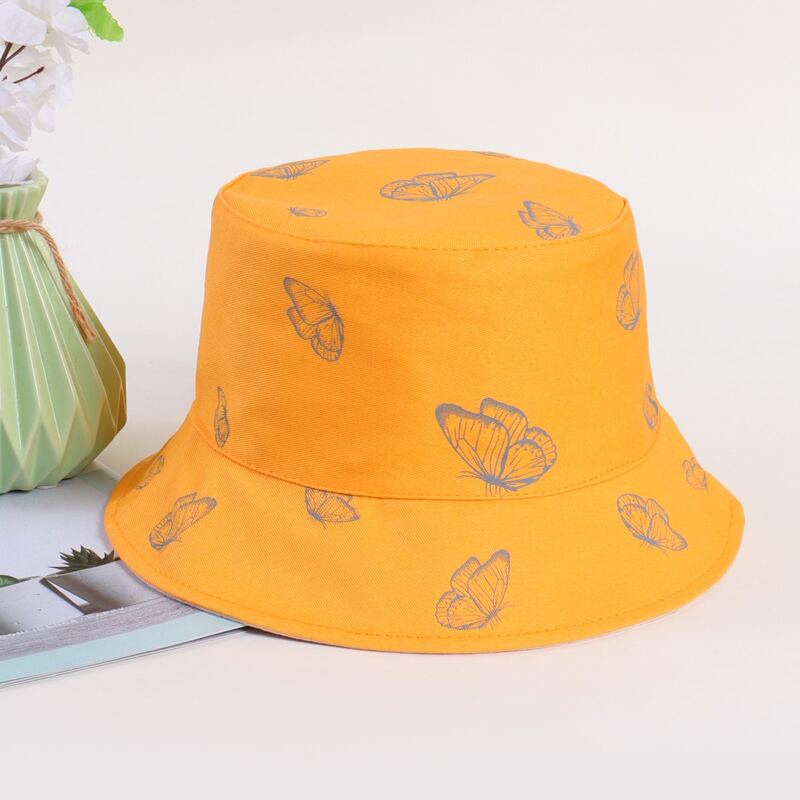 

Butterfly Print Bucket Hat, Yellow