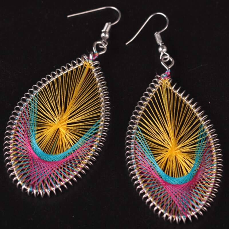 Rope Water Drop Earrings, Multicolor