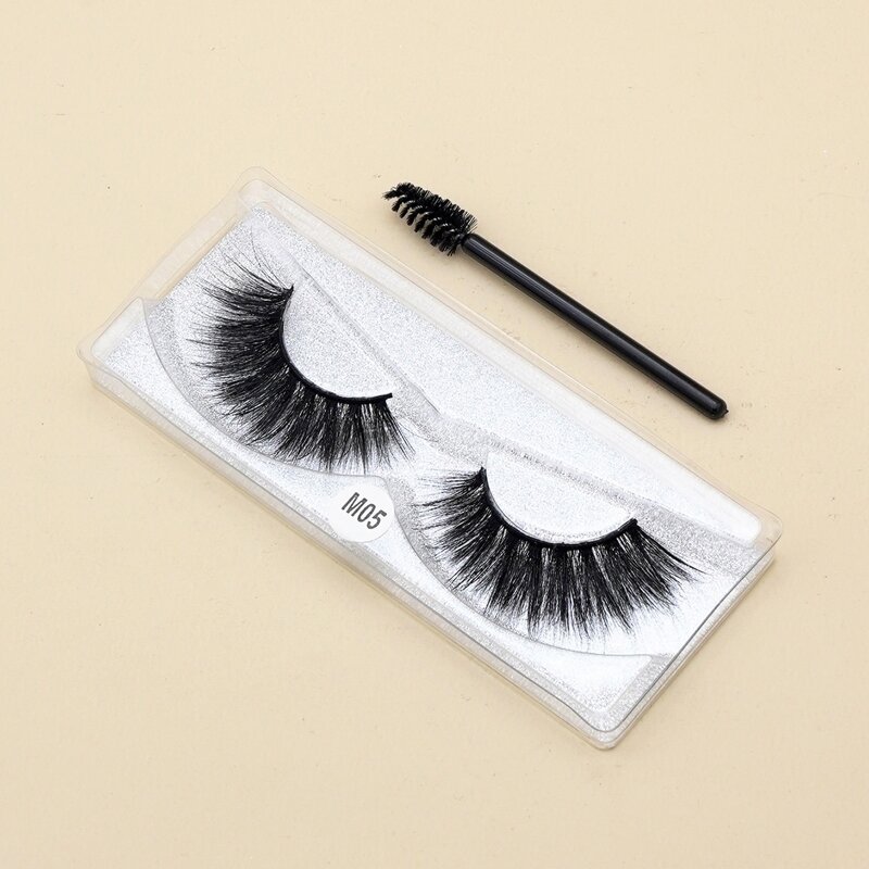

1pair Volume Eyelashes & 1pc Brush, Black