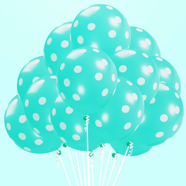 

14pcs Polka Dot Pattern Balloon Set, Green