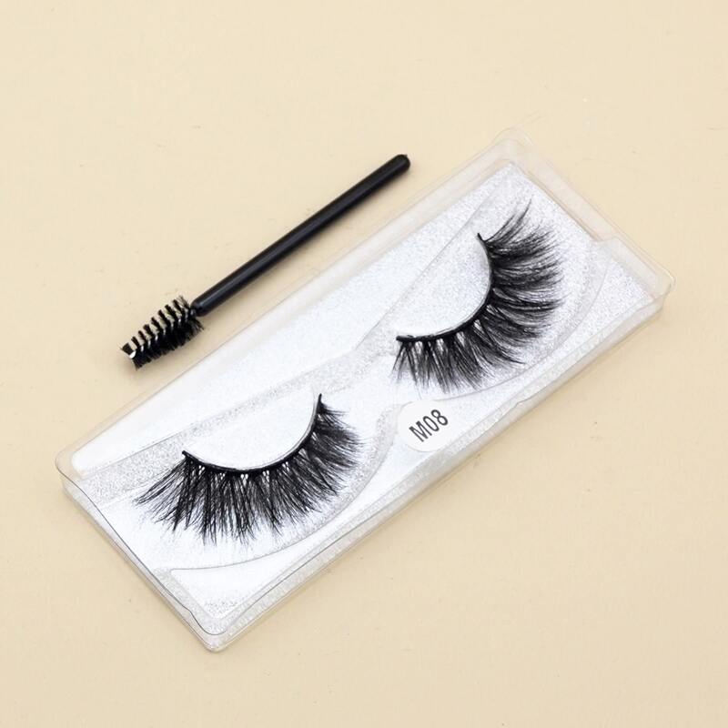 

1pair Volume Eyelashes & 1pc Brush, Black