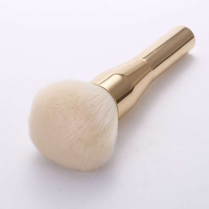 1pc Powder Makeup Brush, Gold