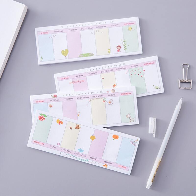 

1pc Random Cartoon Schedule Sticky Note, Multicolor