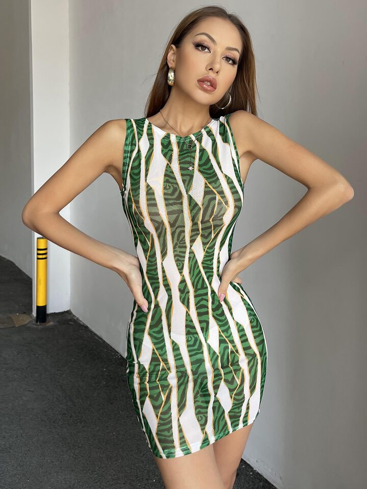 semi sheer bodycon dress womens elegant mesh splice long sleeve bodycon dress semi
