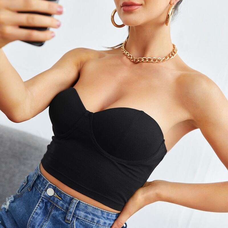 

Bustier Tube Top, Black