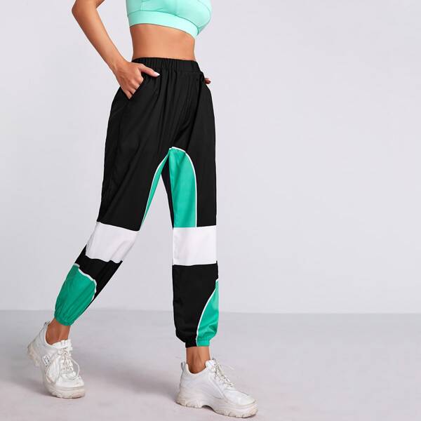 

Cut And Sew Sports Pants, Multicolor