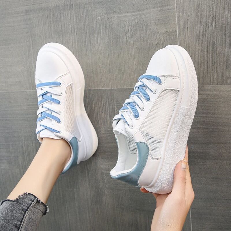 

Lace-up Mesh Skate Shoes, White