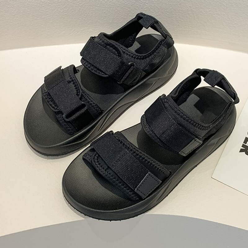 

Velcro Strap Sport Sandals, Black