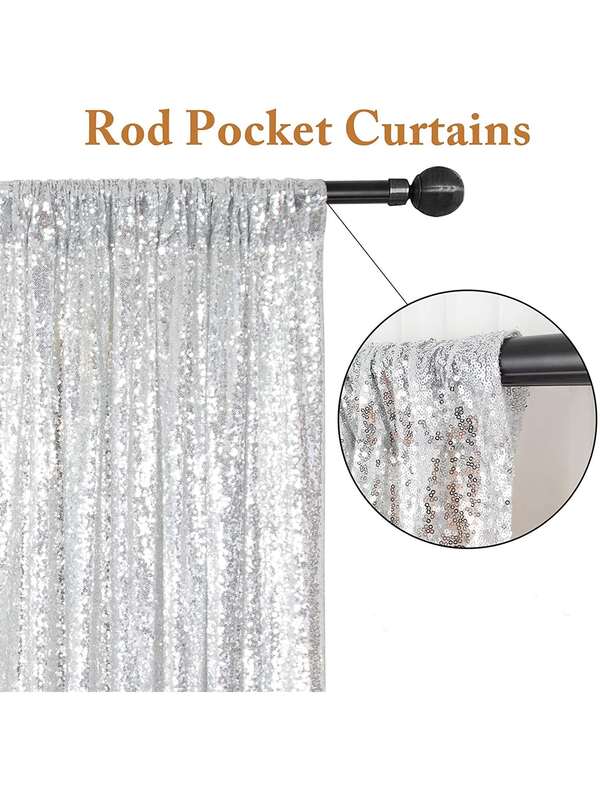 1pc Glitter Background Curtain SHEIN USA