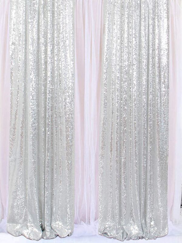 1pc Glitter Background Curtain SHEIN USA