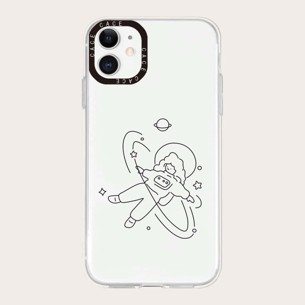 

Cartoon Astronaut Phone Case, Clear