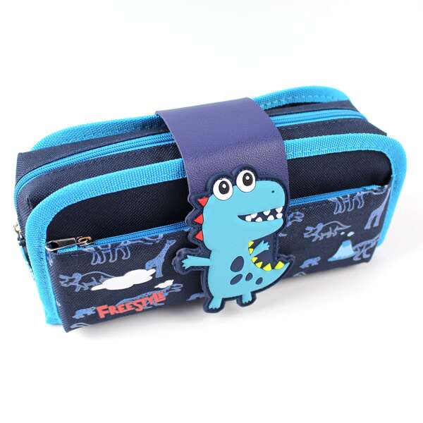 

Cartoon Dinosaur Pencil Case, Blue