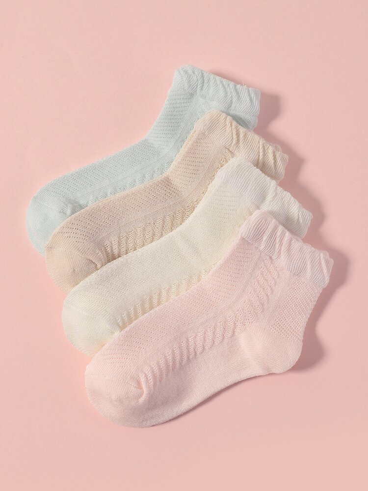 4雙小童素色襪子 - 彩色 - 查看 2
