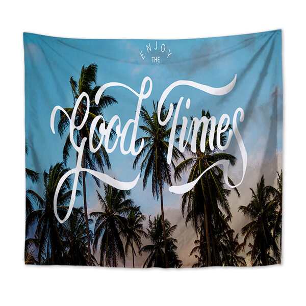 

Coconut Tree Print Tapestry, Multicolor