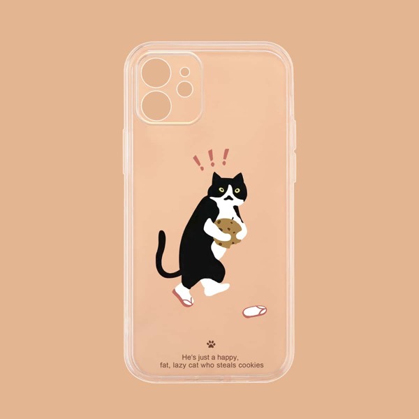 

Cartoon Cat Clear Phone Case