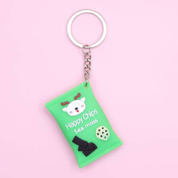 

Cartoon Snack Charm Keychain, Multicolor