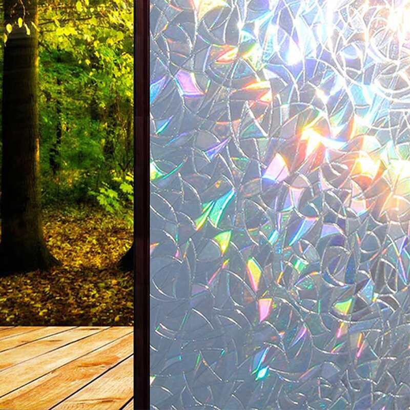 

1pc Holographic Glass Sticker, White