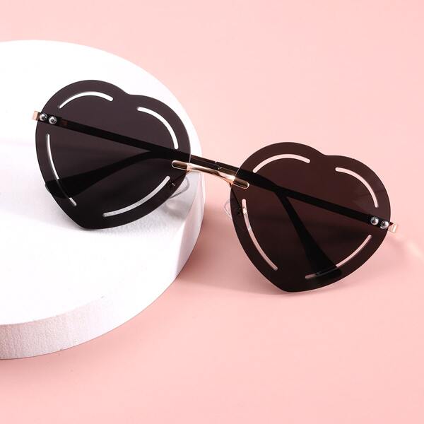 

Heart Design Rimless Sunglasses