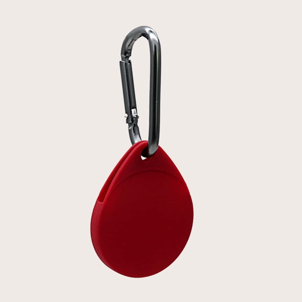 

Water Droplets Silicone Case & Keychain For Apple Airtag, Burgundy