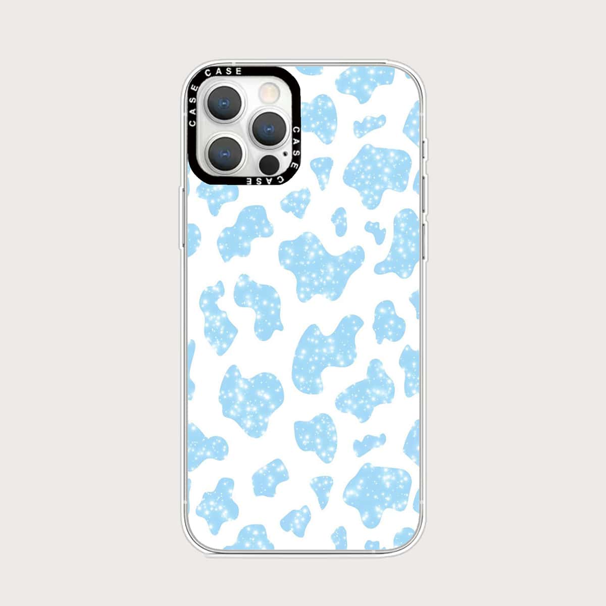 

Cow Print Phone Case, Blue