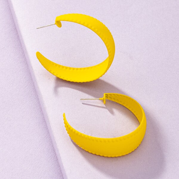 

Open Hoop Earrings, Yellow