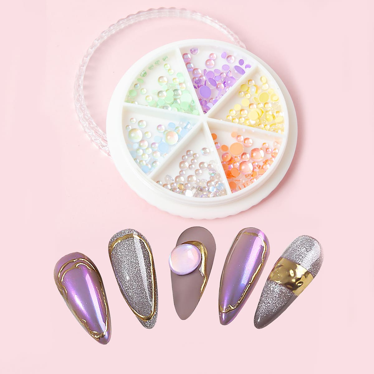

1box Nail Art Decoration, Multicolor