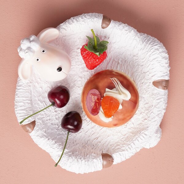 

Sheep Shaped Art Decoration, White