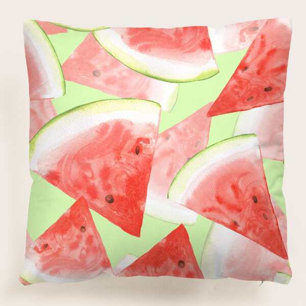 

Watermelon Print Cushion Cover Without Filler, Multicolor