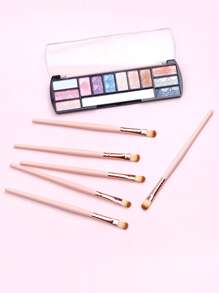 6入組眼部化妝刷 - 杏色 - 查看 2