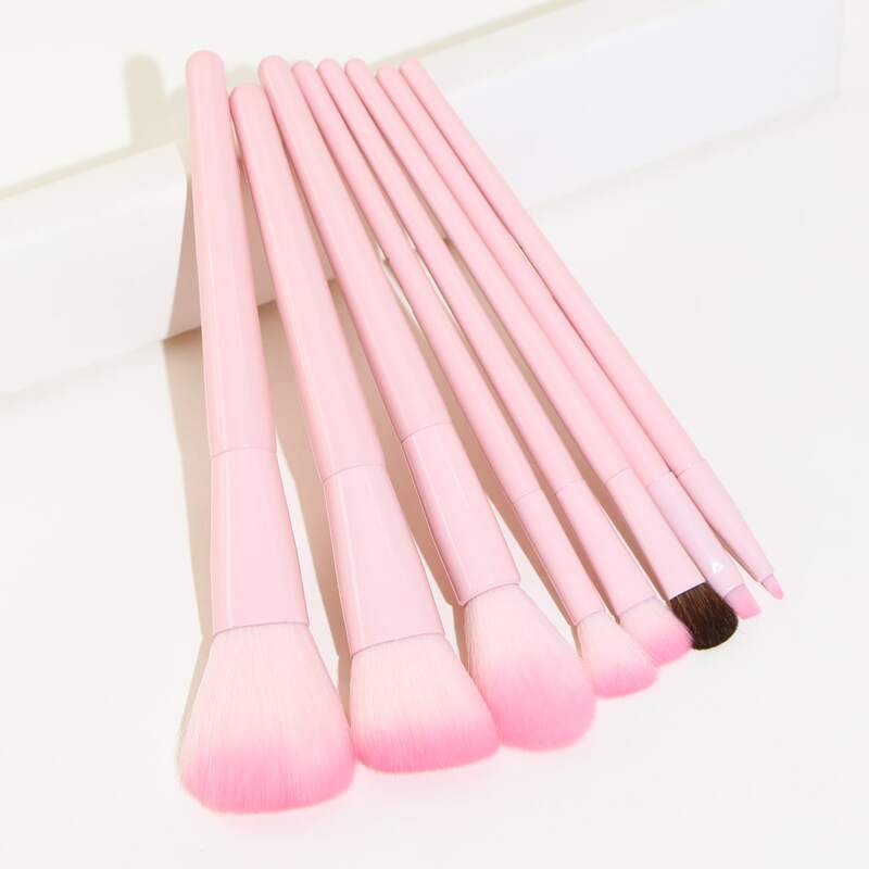 

8pcs Makeup Brush Set, Pink