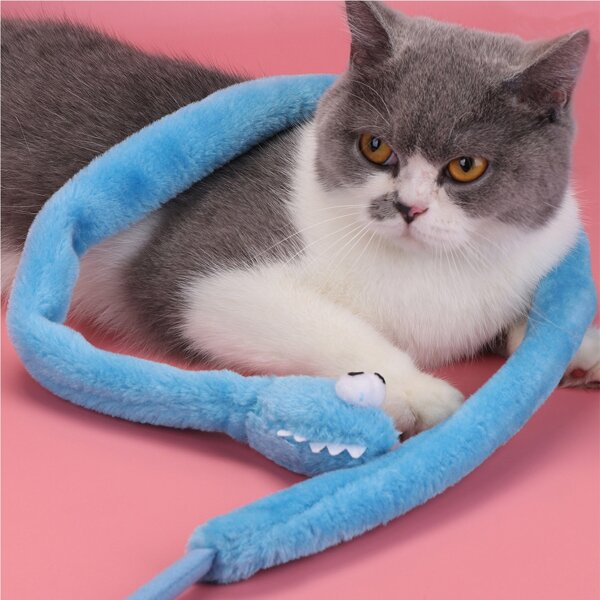 

Snake Design Cat Teaser Wand, Blue