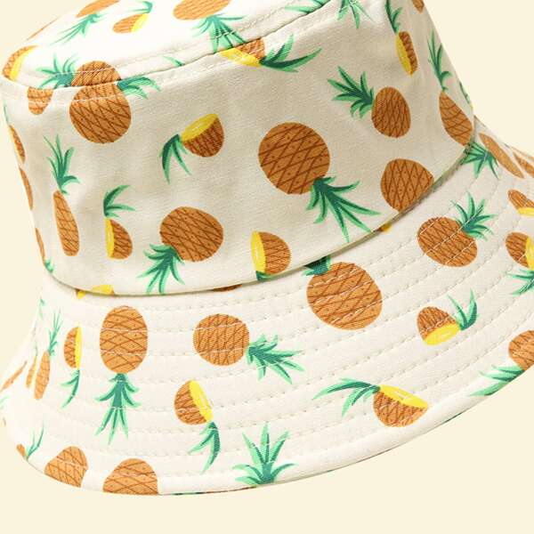 

Fruit Print Bucket Hat, Multicolor