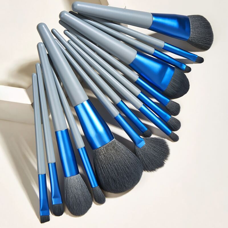 

14pcs Makeup Brush Set, Navy blue