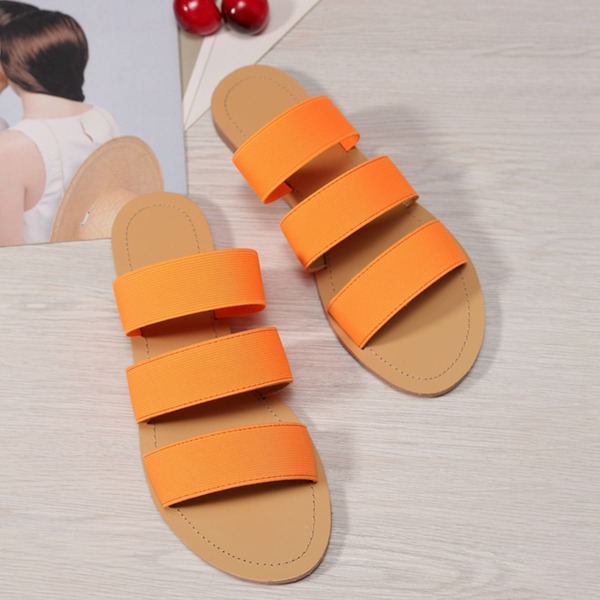 

Triple Strap Slide Sandals, Orange