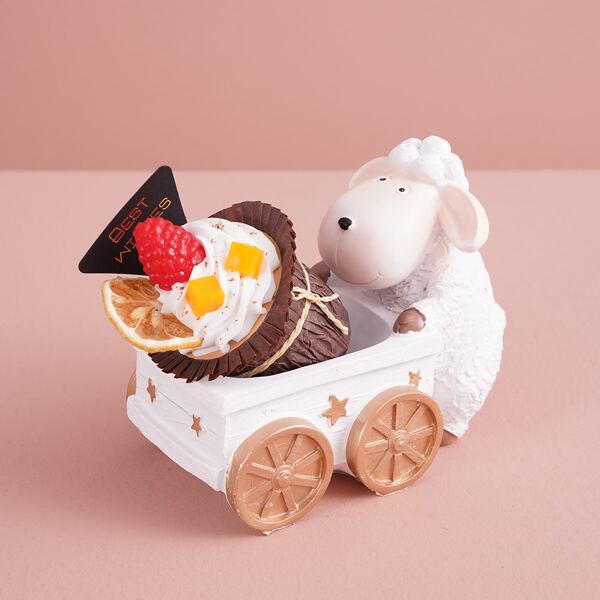 

Sheep Shaped Art Decoration, White