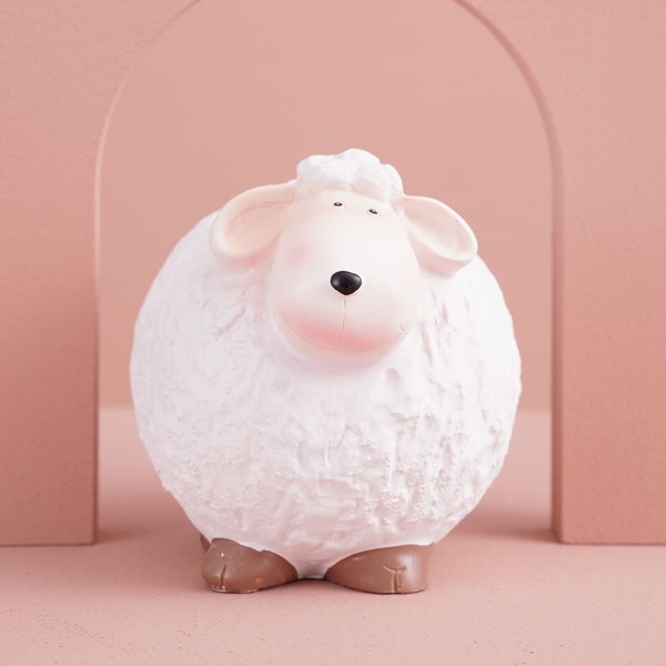 

Sheep Shaped Art Decoration, White