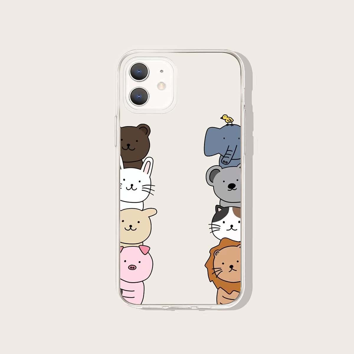 

Cartoon Animal Phone Case, Multicolor