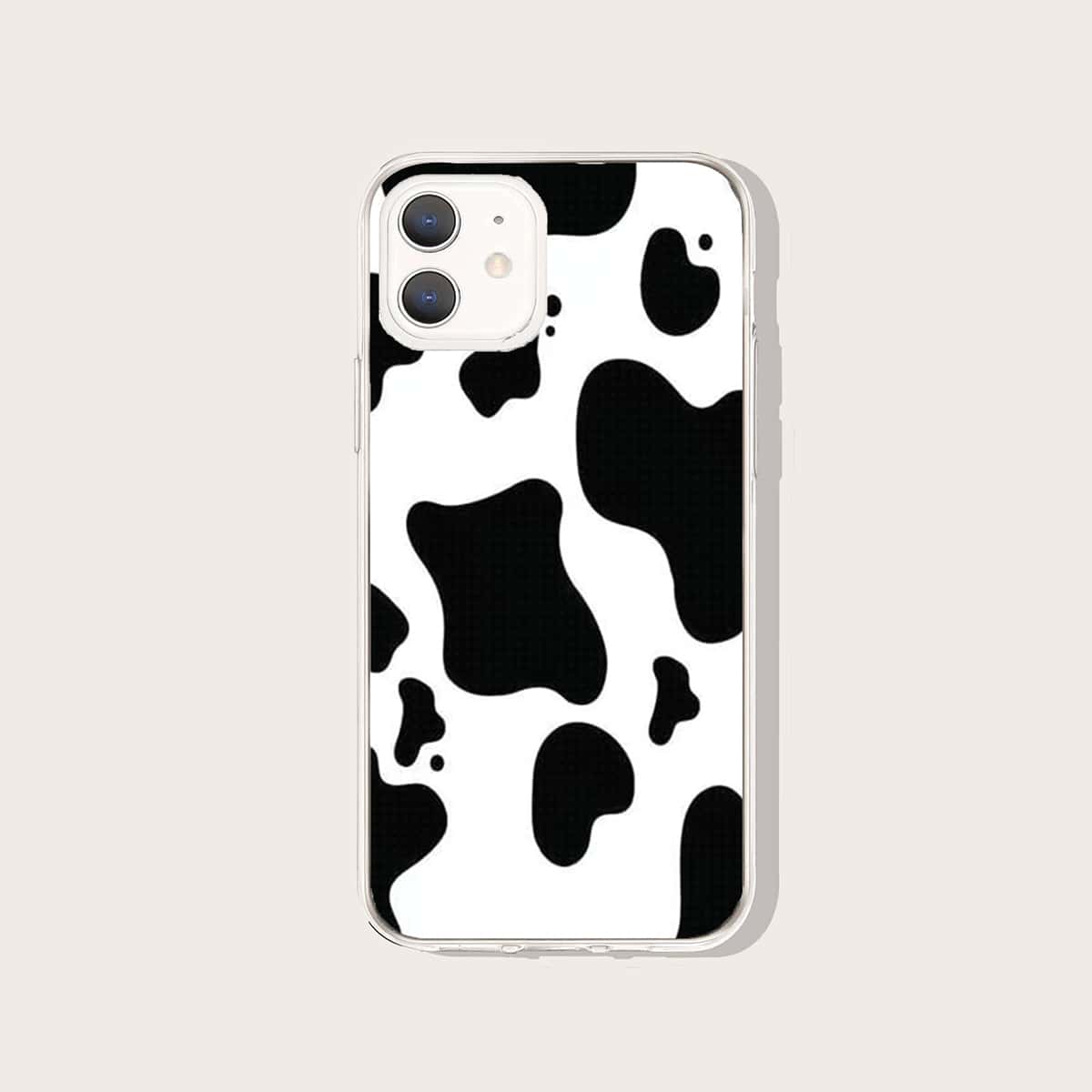 

Cow Print Phone Case, Black and white