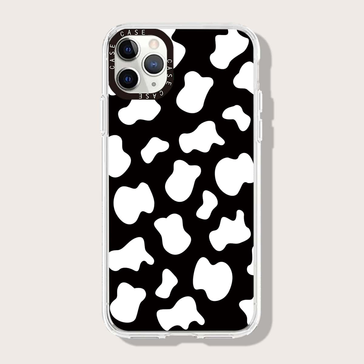 

Cow Print Phone Case, Black and white