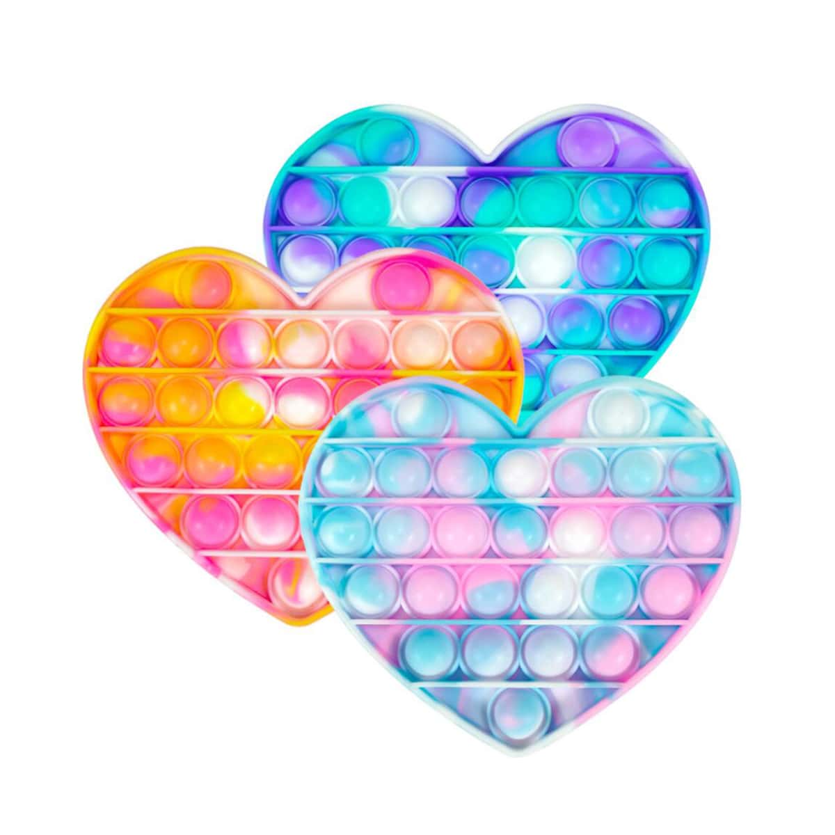 

1pc Random Heart Stress Relief Bubble Toy, Multicolor