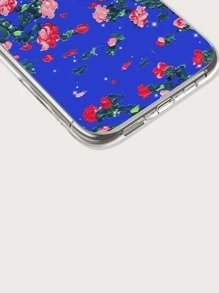 Funda de móvil con pintura de pastel al óleo floral - Azul - Ver 3