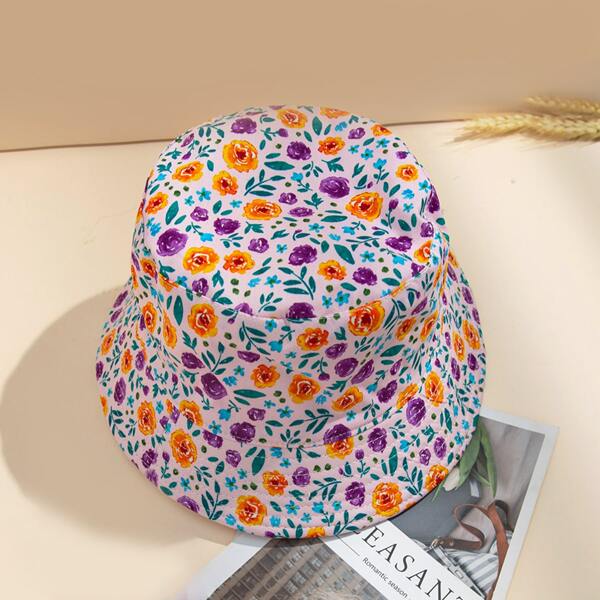 

Flower Print Bucket Hat, Multicolor